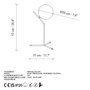 Opviq Luminar - 14161 Lámpara de mesa de cuerpo metálico negro